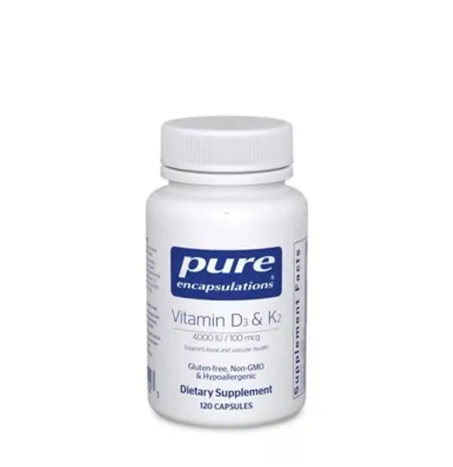 Pure Encapsulations Vitamin D3 & K2 120's Free 2 to 4 Day Delivery