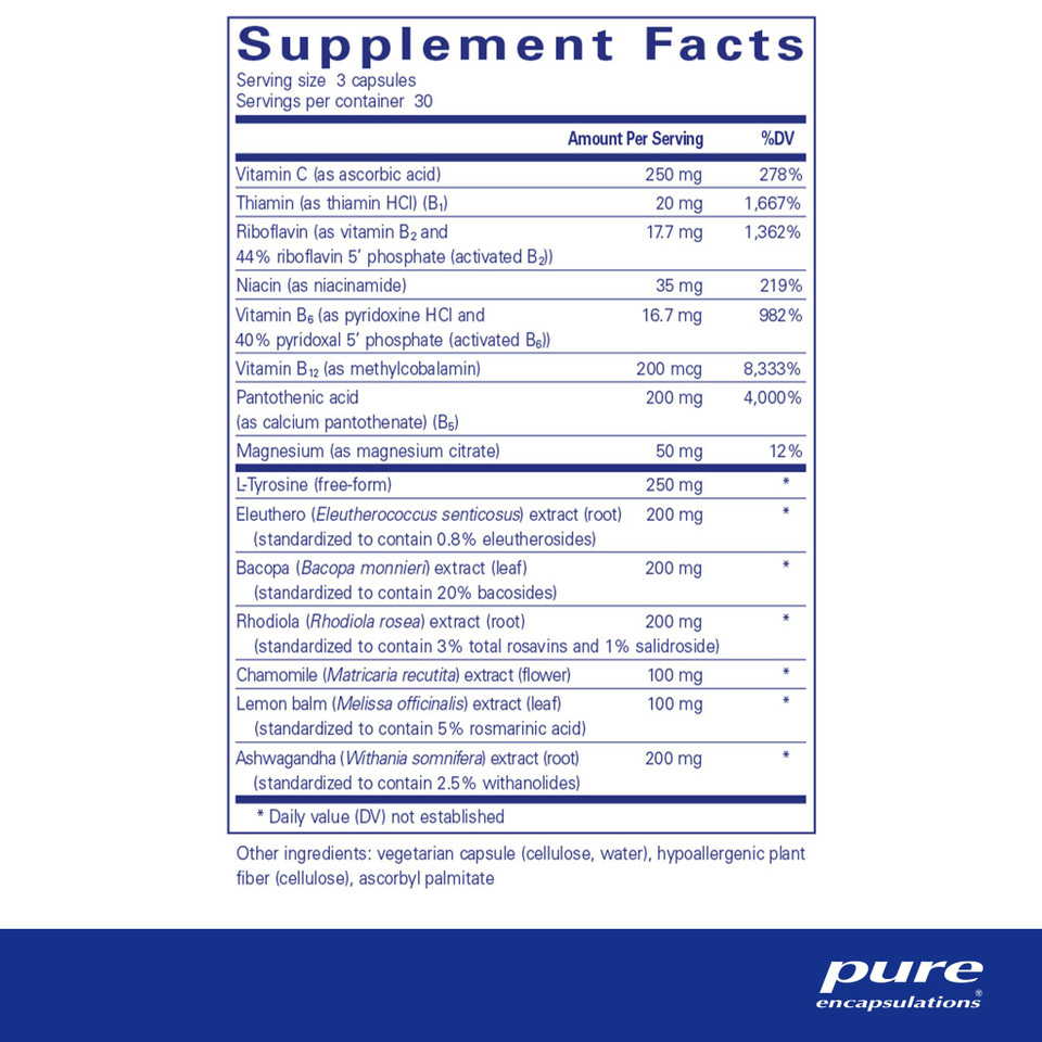 Pure Encapsulations Daily Stress Formula Capsules