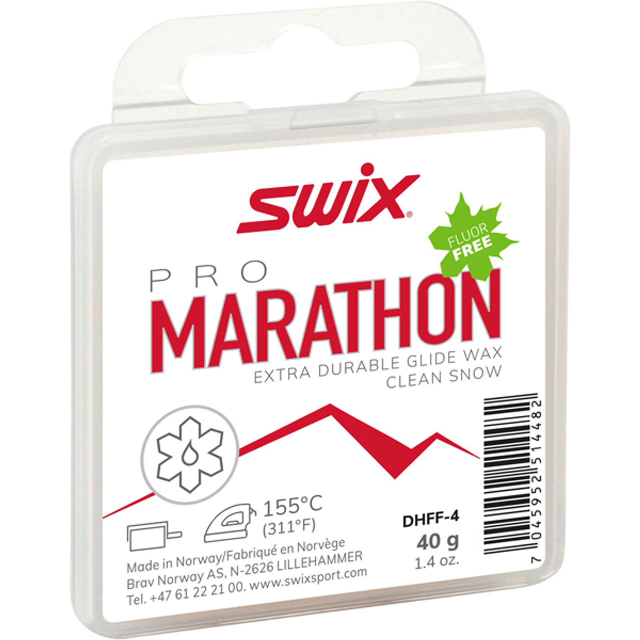 Swix Marathon Fluor Free Glidewax - WHITE