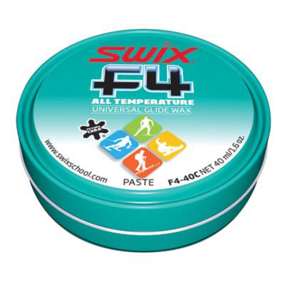 Swix F4 paste glidewax 40C for instant ski glide improvement