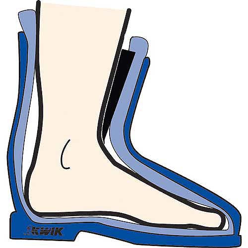 Tapered shin pad bootfitting pads pair for pressure relief