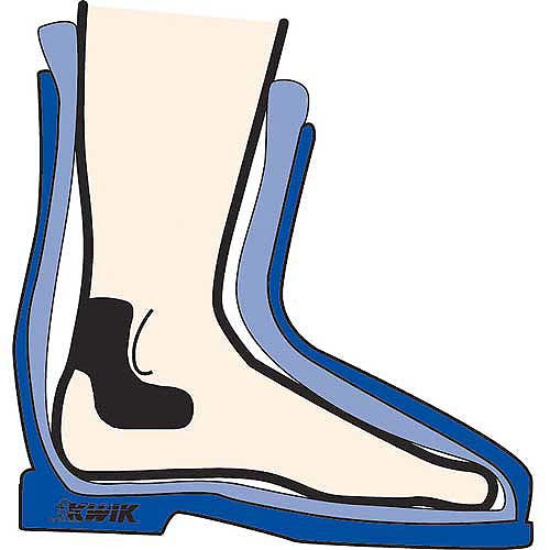 Pair of modified wrap‑around bootfitting pads for custom fit