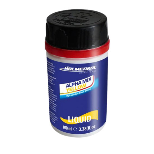 Warm‑snow Holmenkol AlphaMix Yellow liquid wax for fast glide 100ml