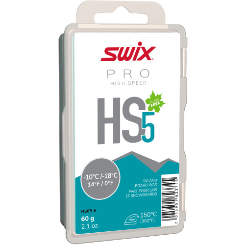 Swix HS Pro Turquoise 60g cold‑snow high‑speed wax