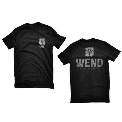Wend branded black T‑shirt for everyday comfort
