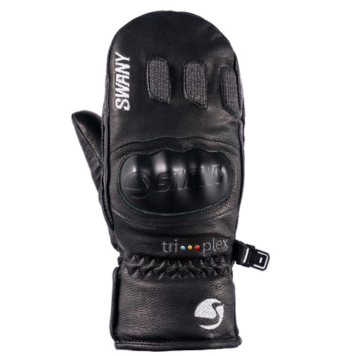 Swany Light Speed Junior Mitten black back‑hand view for young racers
