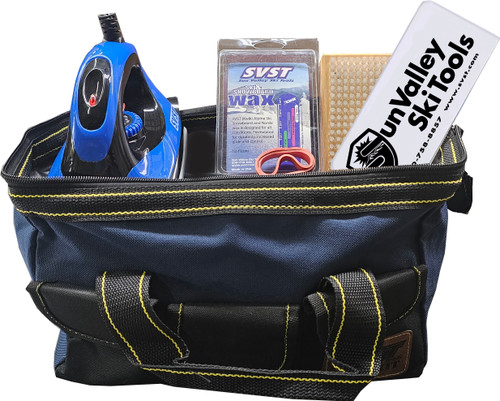 SVST ski wax kit organized inside carrying bag