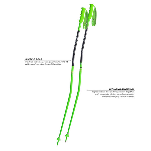 Komperdell National Team WC 19mm GS race pole for elite giant slalom - diagram