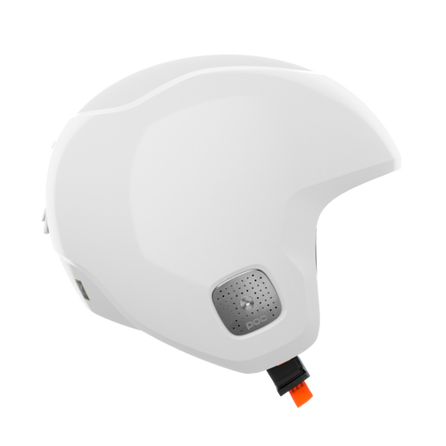 Right‑side view POC Skull Dura Comp MIPS helmet Hydrogen White