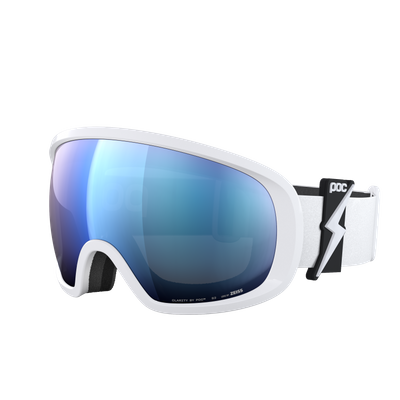 POC Fovea Mid goggles Blixten White with Partly Sunny Blue lens