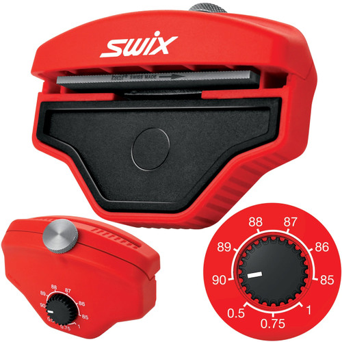 Detailed view of Swix Multi Edger adjustment and file slot