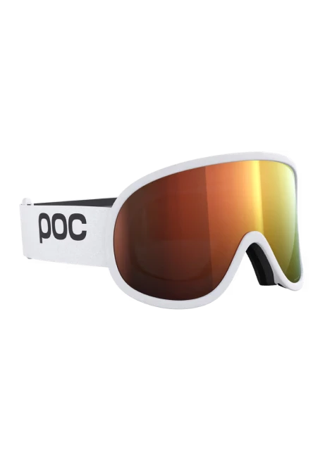 POC Retina ski goggle in hydrogen white with Clarity partly sunny orange lens right view