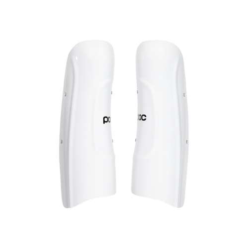 POC Classic White shin guards shown front-facing