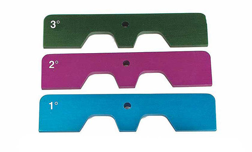 SVST Pro Edge Beveler adapters assortment showing all three degree options