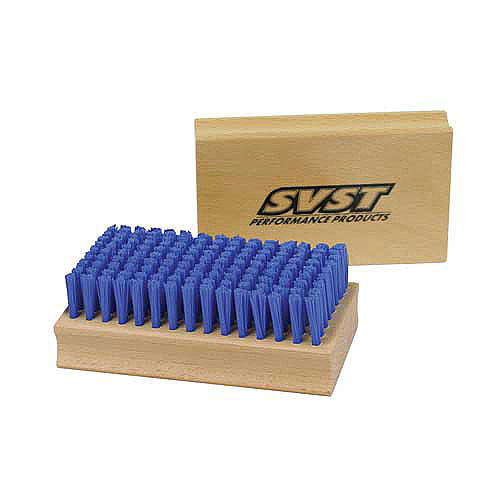 SVST blue medium‑stiff nylon wax brush for ski tuning