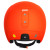 Back view POC Skull Dura X MIPS helmet Fluoro Orange Matte