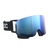 Right‑angled view of POC Nexal Uranium Black with Partly Sunny Blue lens