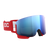 Right‑angled view of POC Nexal Prismane Red with Partly Sunny Blue lens