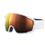 White POC Zonula goggles orange lens, left side view