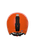 Side profile of the POC POCito Skull kids ski helmet in fluorescent orange, showing the goggle clip and RECCO reflector label
