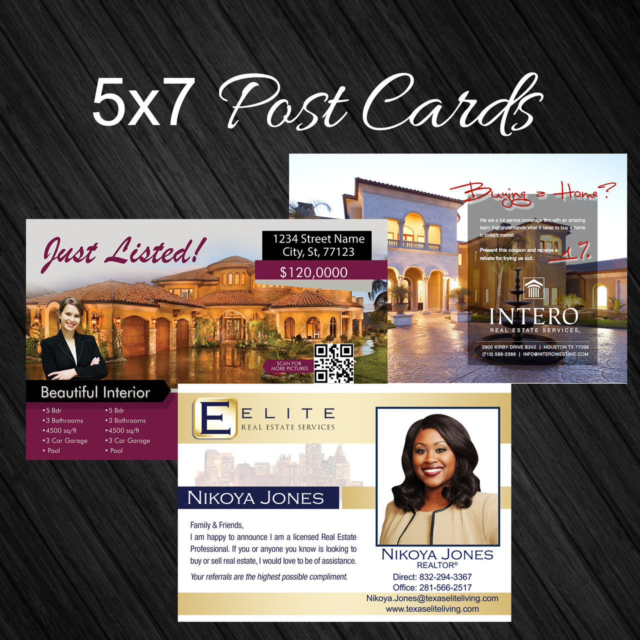 Real Estate Postcard Printing - Gloss, Matte, Uncoated