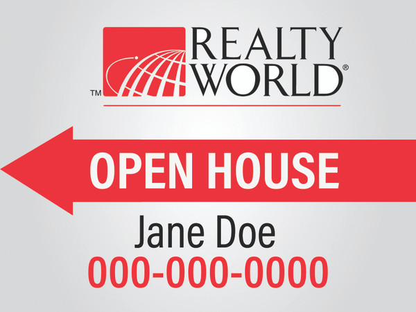 Realty World   Open House Sign