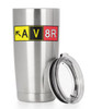 AV8R Taxiway Sign Tumbler - 20oz Stainless Steel | Fallon Pilot Shop