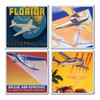 Smithsonian Vintage Travel 4 Piece Coaster Set