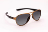 Flying Eyes Kestrel Aviator - Gold and Glossy Black Frame - Gradient Gray Tint Lens | Fallon Pilot Shop