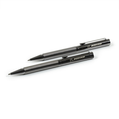 Boeing Textured Gunmetal Pen/Pencil Set | Fallon Pilot Shop
