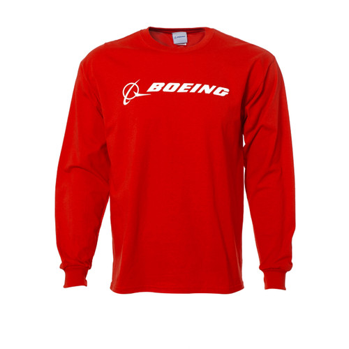 Boeing Signature T-Shirt Long Sleeve - Red -