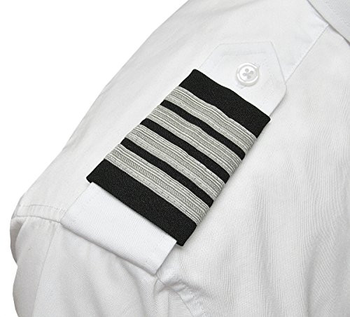 AEROPhoenix Professional Pilot Epaulets - 4 Silver Bar - Captain