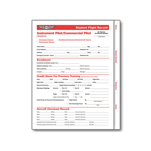 ASA Student Flight Records: Instrument & Commercial