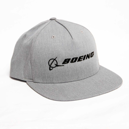 Boeing Logo Flat Bill Hat - Grey