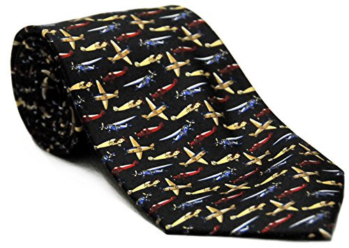 Aero Phoenix Airplane Silk Twill Novelty Tie