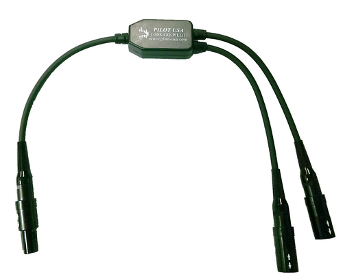 Pilot Communications - Dual Lemo (6 pin) Headset Adapter