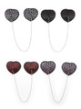 Multiple styles and colors of heart nipple covers with chains