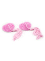 Pink rosette nipple pasties with dangling tassels