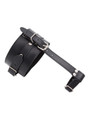Side view of fully extended black foot restraint cuff