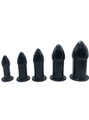 black silicone anal dilator set 5 sizes progressive training kit