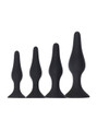 Set Lineup
silicone anal plug set 4 sizes suction base training progression