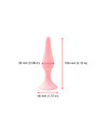 pink silicone anal plug small size 25mm diameter 105mm length suction base
