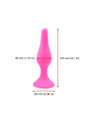 Hot pink silicone anal plug L size - 40mm diameter 155mm length suction base