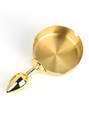 gold metal anal plug with ashtray tray top design