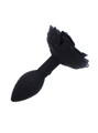 Gothic black flower butt plug side angle