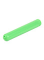 Green ABS thick tube shower douche nozzle angled with rounded multi-hole tip and threaded base