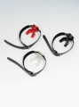 Red, black, and transparent silicone mouth gags for watersports play