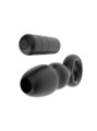 Black beaded anal plug with removable bullet vibrator