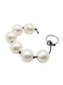 Pearl Pop Pussy Beads with six white pearl beads and metal pull ring