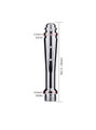 Large Silver Stream aluminium shower douche nozzle size chart showing 130 mm length and 23 mm widest diameter